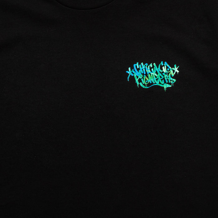 Blue Chicago Pioneers Back Print - Tshirt - Black
