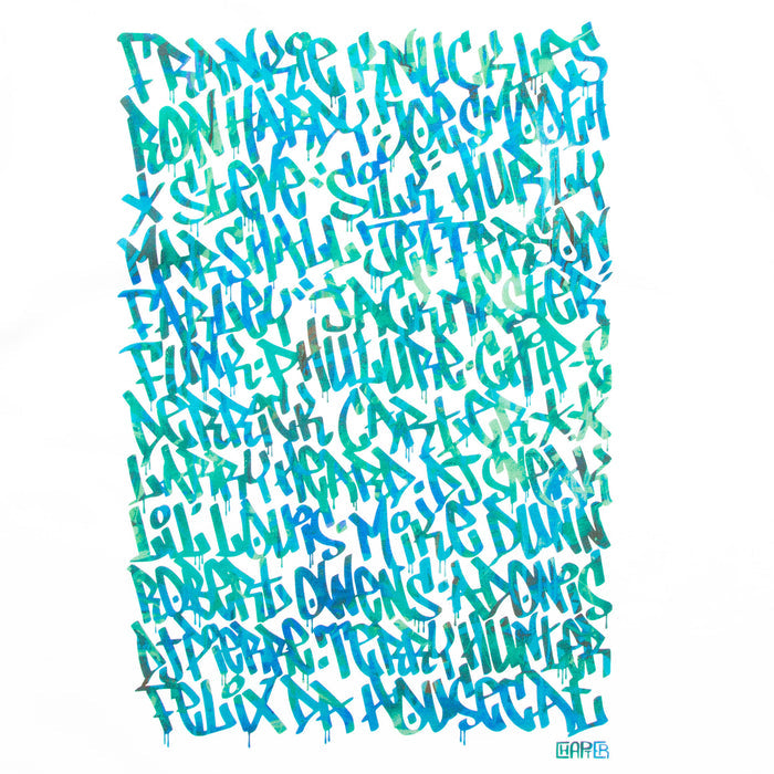 Blue Chicago Pioneers Back Print - Tshirt - White