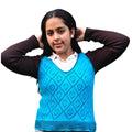 Blue Recycled Cotton Knit Top | Sustainable Summer Wear