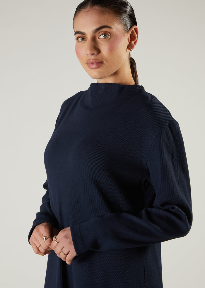 Boat Neck Maxi Navy
