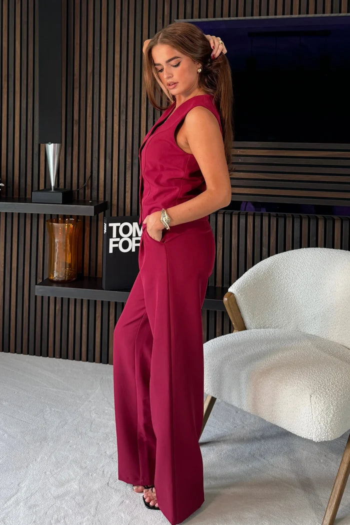 Bobbi Waistcoat (Wine)