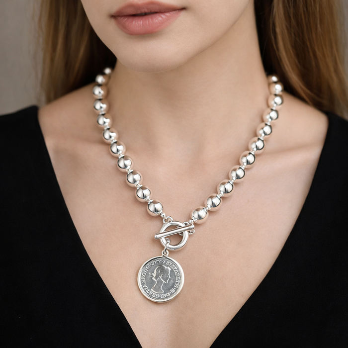 Bobby Coin Necklace - Silver