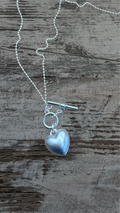 Bold Heart Necklace - Silver
