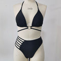 Bold Leopard Print Cutout Strap Swimsuit Set