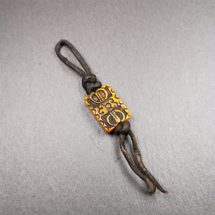 Bone Carved Vajra 0.83" - Tibetan Buddhist vajra, view 6