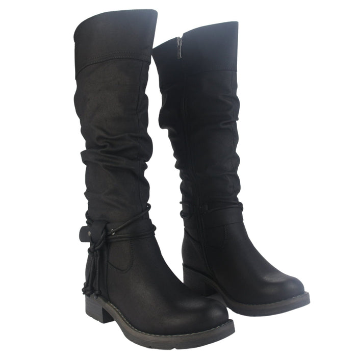 Bota Chalada Mujer Torri-30 Negro Casual Botas Taco Chalada