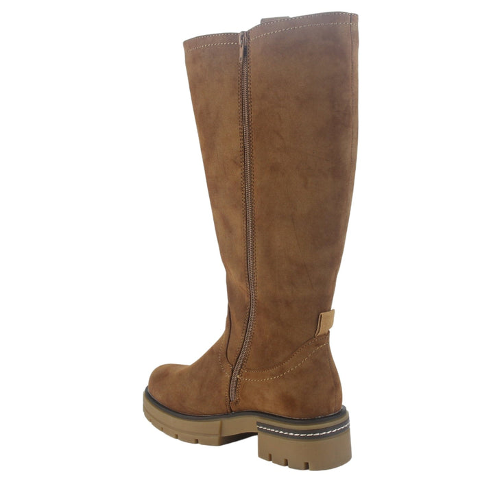 Bota Chalada Mujer Trini-2 Camel Casual Botas Taco Chalada