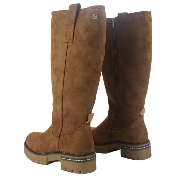Bota Chalada Mujer Trini-2 Camel Casual Botas Taco Chalada