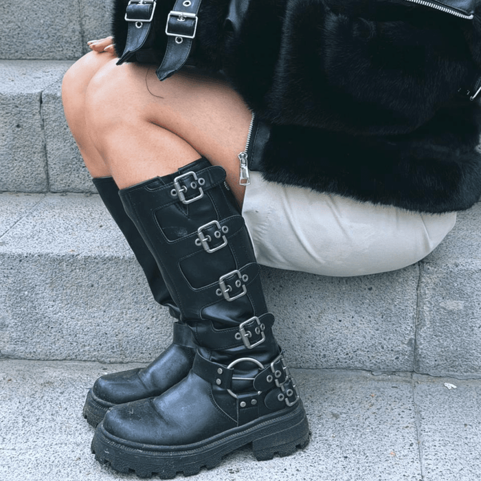 Bota Chalada Mujer Triva-1 Negro Casual Botas Plataforma Chalada
