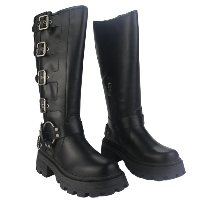 Bota Chalada Mujer Triva-1 Negro Casual Botas Plataforma Chalada