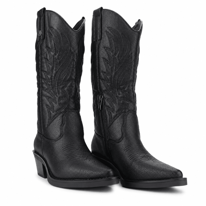 Bota Chalada Mujer West-22 Negro Casual Botas Taco Chalada