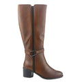 Bota de Cuero Chalada Mujer Palena-1 Café Casual Botas Taco Chalada
