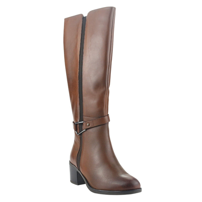 Bota de Cuero Chalada Mujer Palena-1 Café Casual Botas Taco Chalada