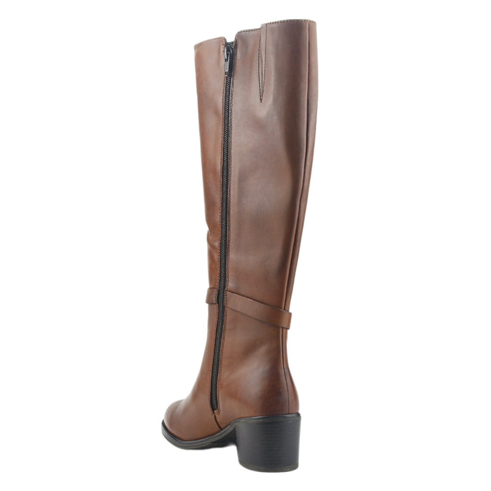 Bota de Cuero Chalada Mujer Palena-1 Café Casual Botas Taco Chalada