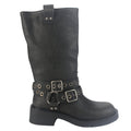 Botin Chalada Mujer Biker-6 Negro Casual Botines Taco Chalada