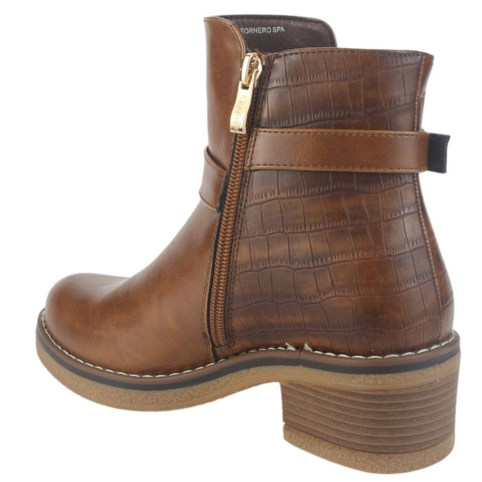 Botin Chalada Mujer Brike-1 Tostado Casual Botines Taco Chalada