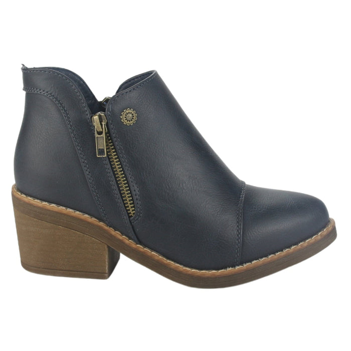 Botin Chalada Mujer Camp-31 Azul Casual Botines Taco Chalada