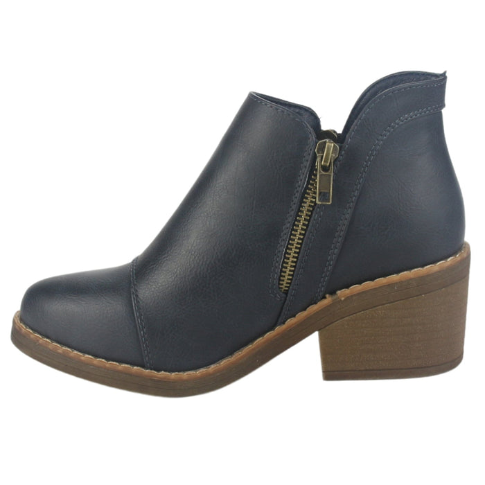 Botin Chalada Mujer Camp-31 Azul Casual Botines Taco Chalada