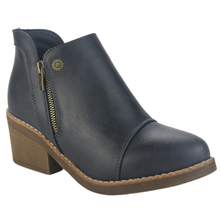 Botin Chalada Mujer Camp-31 Azul Casual Botines Taco Chalada