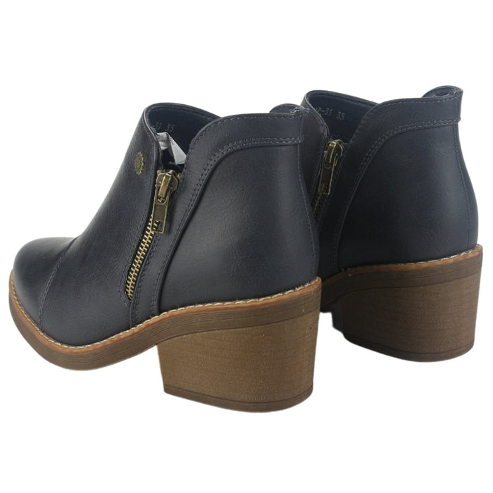 Botin Chalada Mujer Camp-31 Azul Casual Botines Taco Chalada