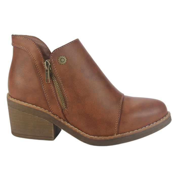 Botin Chalada Mujer Camp-31 Tostado Casual Botines Taco Chalada