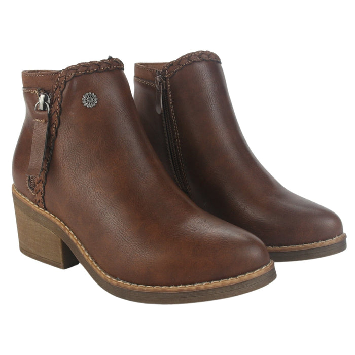 Botin Chalada Mujer Camp-50 Café Casual Botines Taco Chalada