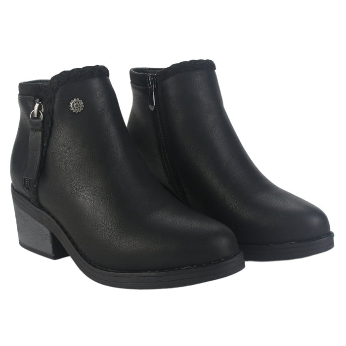 Botin Chalada Mujer Camp-50 Negro Casual Botines Taco Chalada