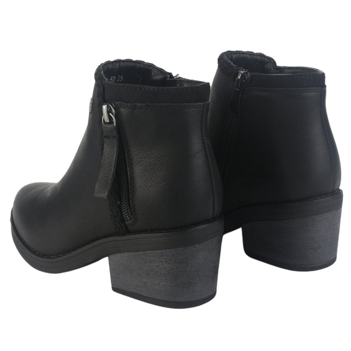 Botin Chalada Mujer Camp-50 Negro Casual Botines Taco Chalada