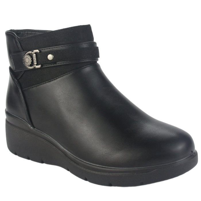 Botin Chalada Mujer Curve-5 Negro Casual Botines Taco Chalada