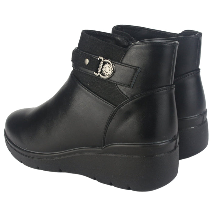 Botin Chalada Mujer Curve-5 Negro Casual Botines Taco Chalada