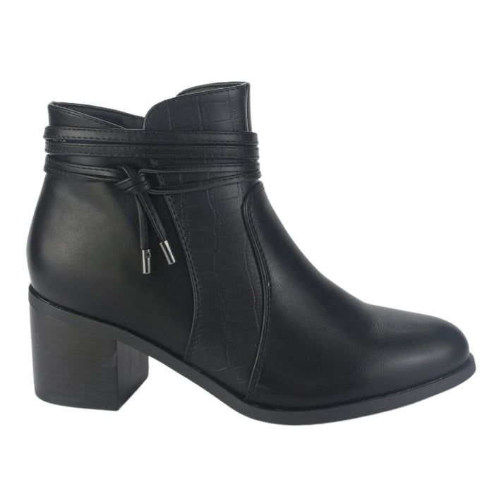 Botin Chalada Mujer Diva-4 Negro Casual Botines Taco Chalada