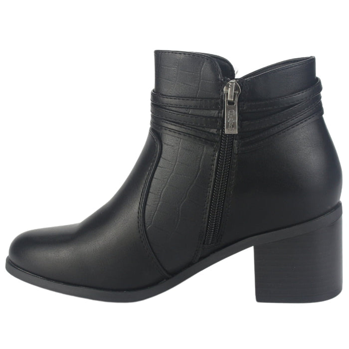 Botin Chalada Mujer Diva-4 Negro Casual Botines Taco Chalada