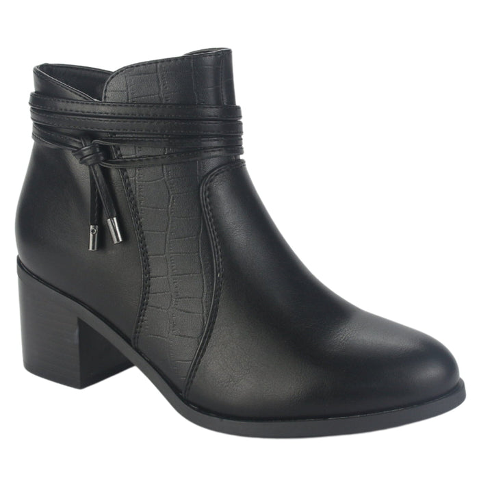 Botin Chalada Mujer Diva-4 Negro Casual Botines Taco Chalada