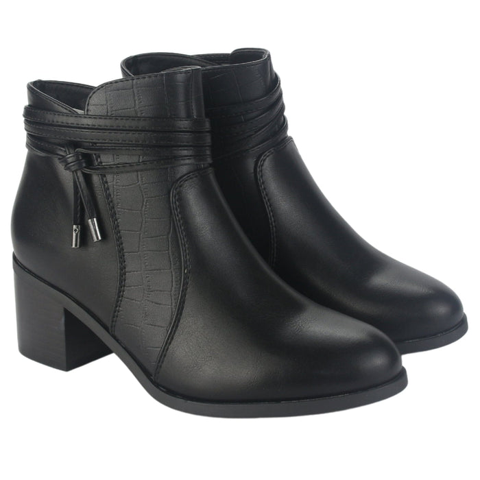 Botin Chalada Mujer Diva-4 Negro Casual Botines Taco Chalada