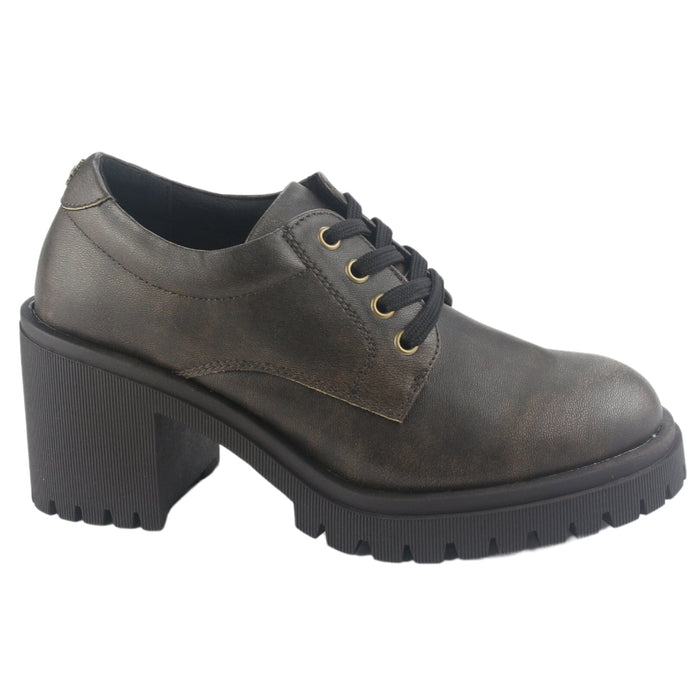 Botin Chalada Mujer Jordi-1 Café Casual Botines Taco Chalada