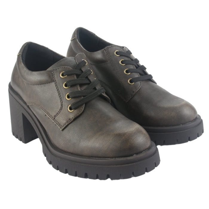 Botin Chalada Mujer Jordi-1 Café Casual Botines Taco Chalada