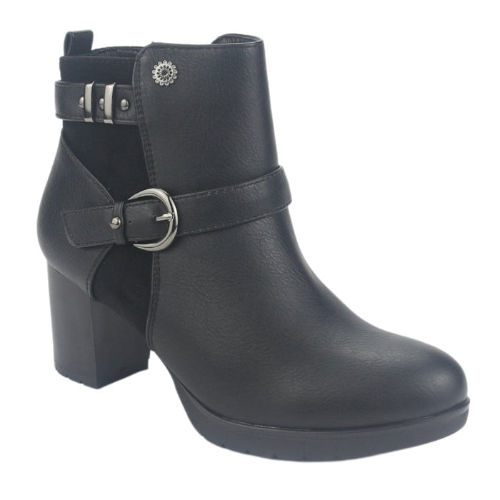 Botin Chalada Mujer Lelia-1 Negro Casual Botines Taco Chalada