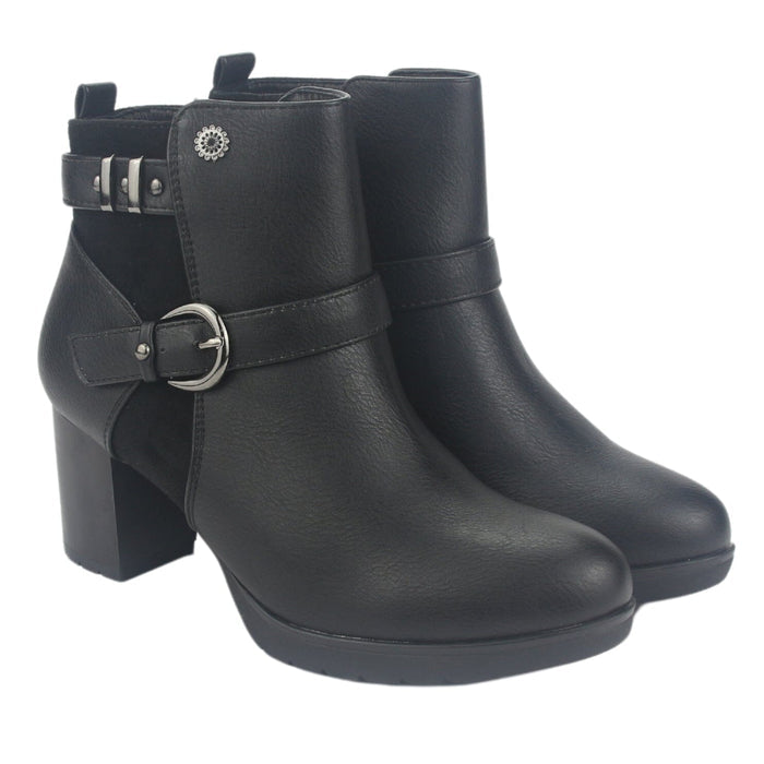 Botin Chalada Mujer Lelia-1 Negro Casual Botines Taco Chalada