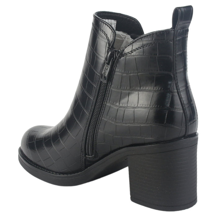 Botin Chalada Mujer Prata-6 Negro Casual Botines Taco Chalada