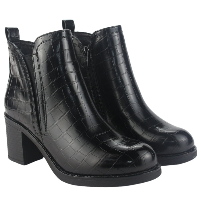 Botin Chalada Mujer Prata-6 Negro Casual Botines Taco Chalada