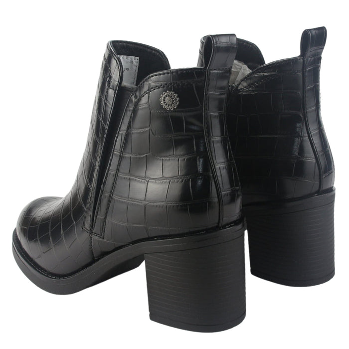 Botin Chalada Mujer Prata-6 Negro Casual Botines Taco Chalada