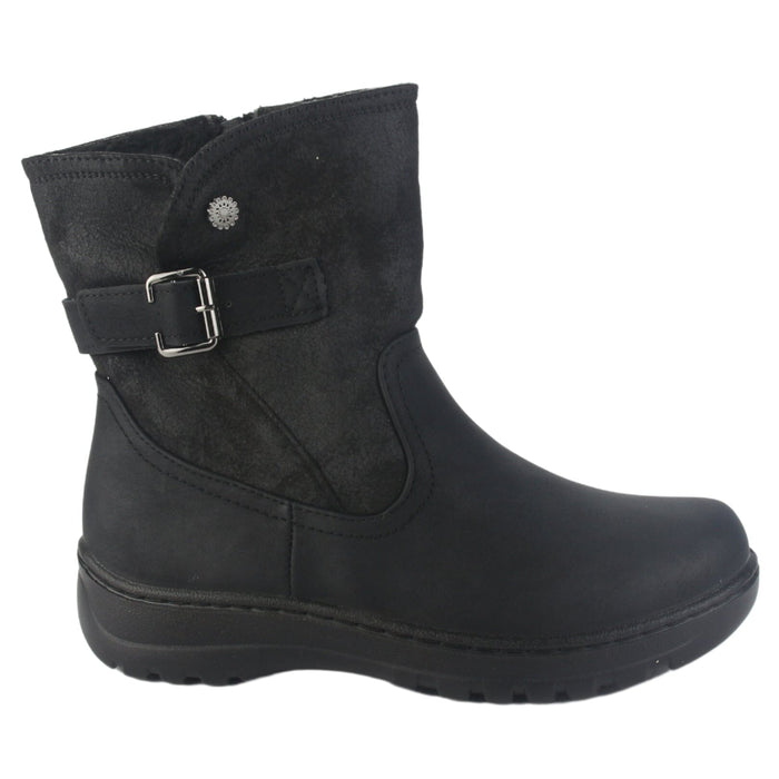Botin Chalada Mujer Qual-7 Negro Casual Botines Taco Chalada