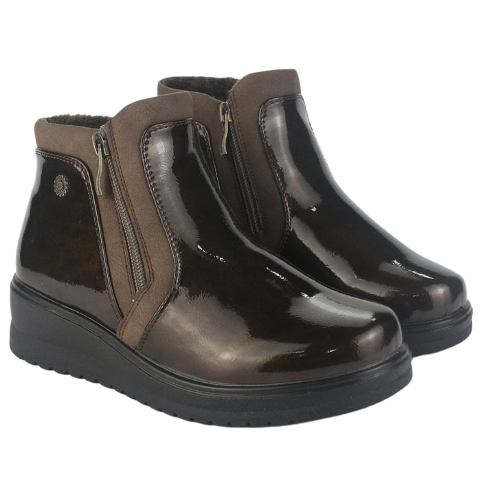 Botin Chalada Mujer Rayo-3 Café Casual Botines Plataforma Chalada