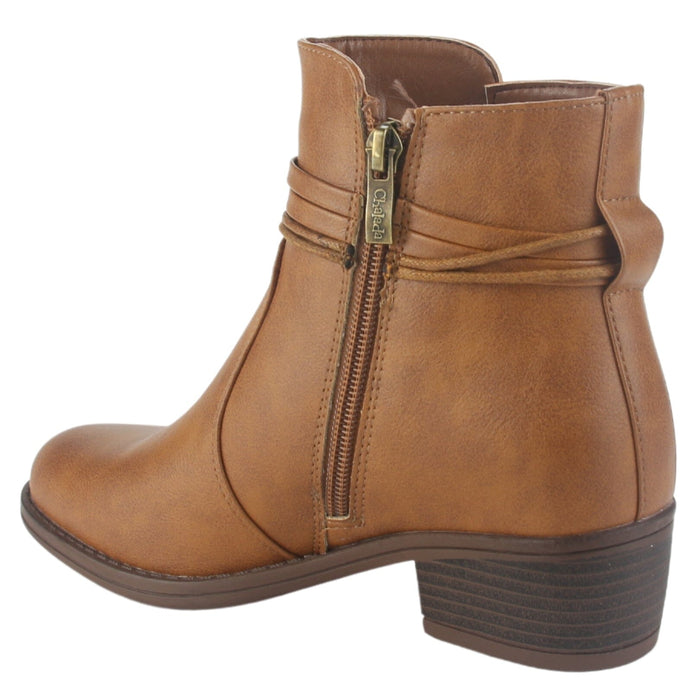 Botin Chalada Mujer Trosi-1 Café Casual Botines Taco Chalada