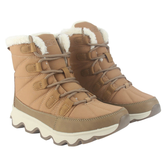 Botin Outdoor Funway Mujer Polar-1 Camel Botines Taco Funway