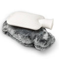 Bouillotte avec housse en peau d’agneau – 2L Gris
