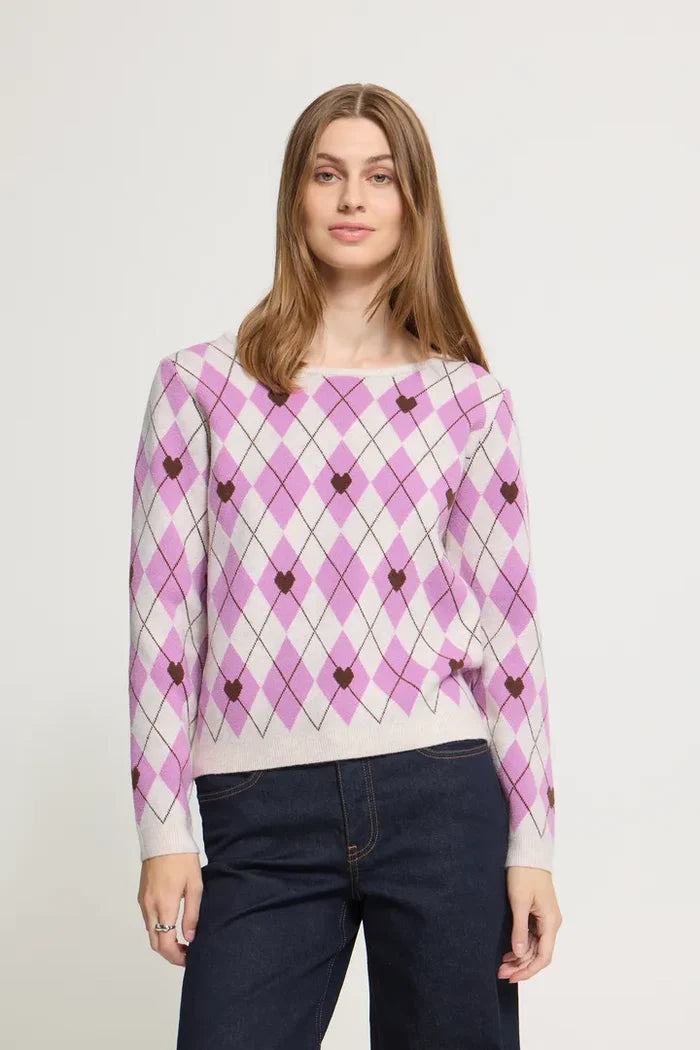 Brielle Jumper (Oatmeal/Purple)