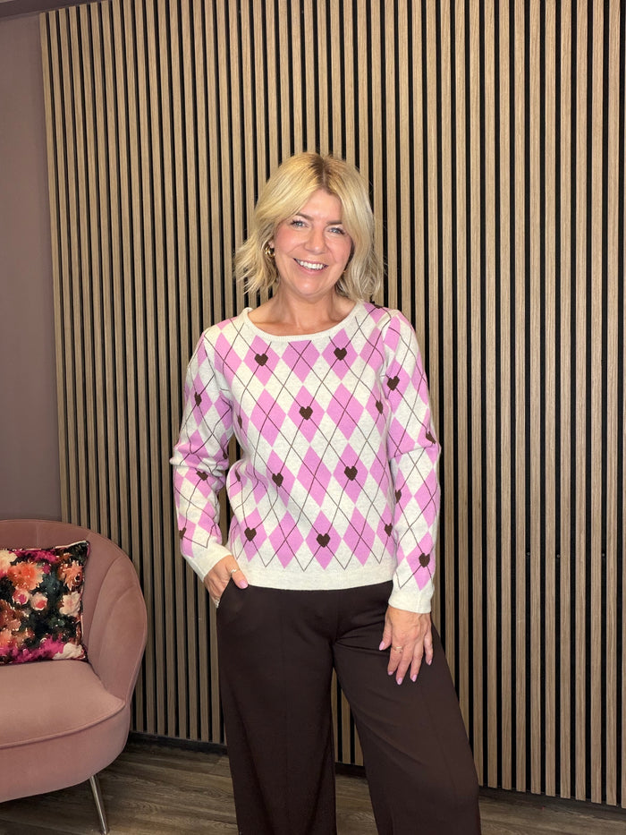 Brielle Jumper (Oatmeal/Purple)