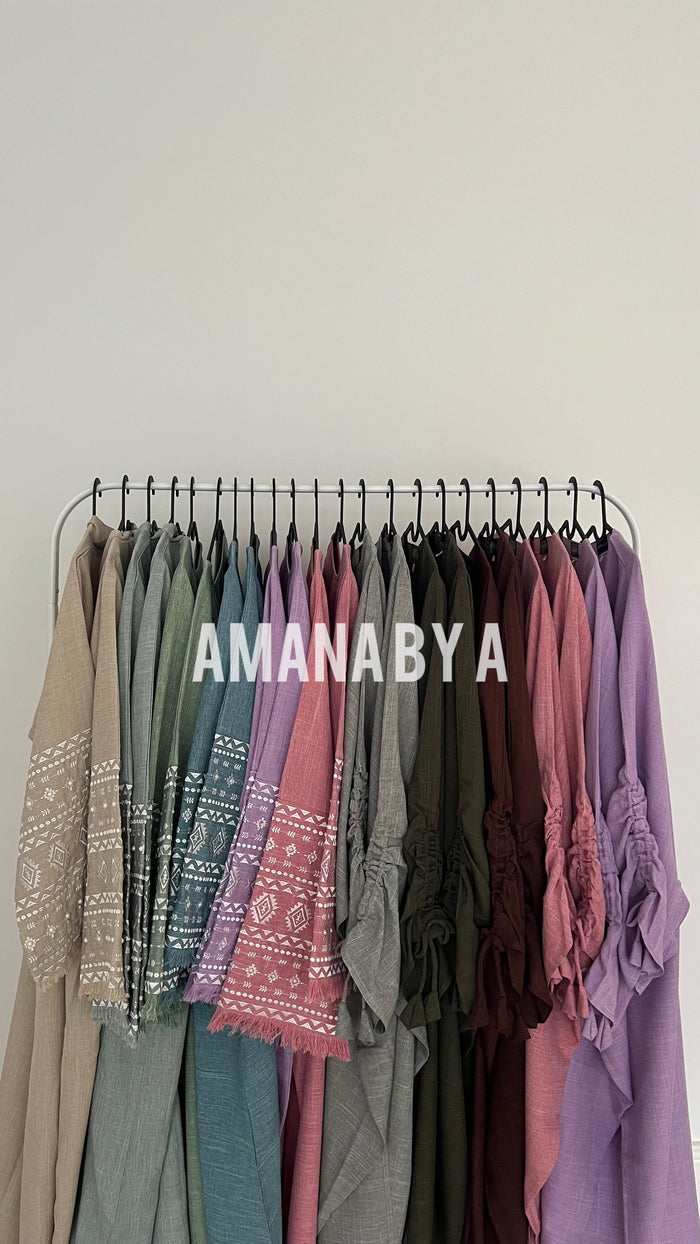 BROWN MAYA Cloak Abaya | OPEN | Free hijab |