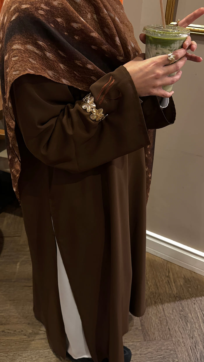 Brown NARA coord set | Ramadhan | Eid | Modest Coord set | Abaya and slip dress |